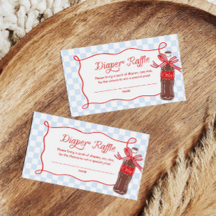 Tarjeta De Recepción Boleto de rifa de pañales de refrescos retro She's
