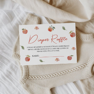 Tarjeta De Recepción Boleto de Rifa de Pañales Flor de Manzana de Nuest