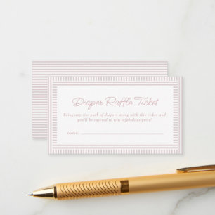 Tarjeta De Recepción Boleto de rifa de pañales para baby shower de seer