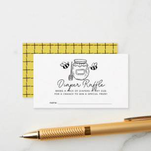 Tarjeta De Recepción Boleto de rifa de pañales para baby shower de tarr