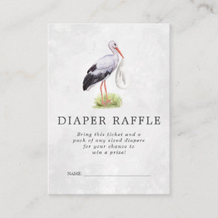 Tarjeta De Recepción Boleto de rifa de pañales para baby shower   Entre