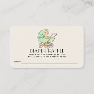 Tarjeta De Recepción Boleto de rifa de pañales para baby shower French