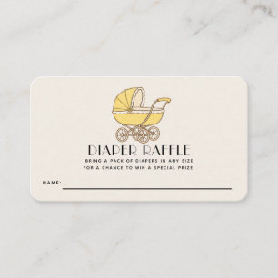 Tarjeta De Recepción Boleto de rifa de pañales para baby shower French 