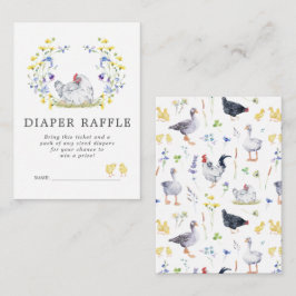 Tarjeta De Recepción Boleto de Rifa de Pañales para Baby Shower | Galli