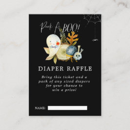 Tarjeta De Recepción Boleto de rifa de pañales para baby shower Little