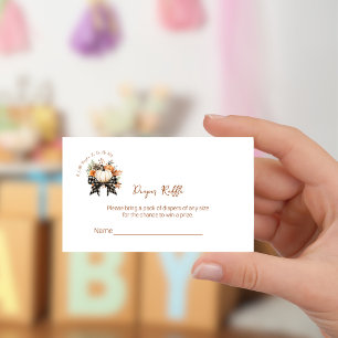 Tarjeta De Recepción Boleto de Rifa de Pañales para Baby Shower Little 