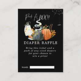 Tarjeta De Recepción Boleto de rifa de pañales para baby shower Little