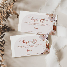 Tarjeta De Recepción Boleto de rifa de pañales para calabaza