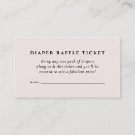 Tarjeta De Recepción Boleto de rifa de pañales para la ducha para bebés