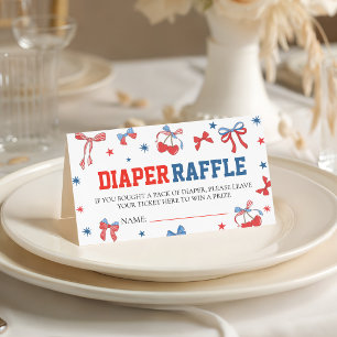 Tarjeta De Recepción Boleto de Rifa de Pañales Patrióticos Todo America