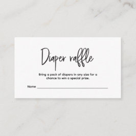 Tarjeta De Recepción Boleto de rifa de pañales simple y personalizado m