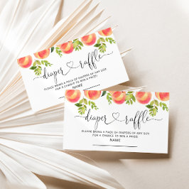 Tarjeta De Recepción Boleto de rifa para pañales de durazno