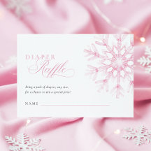 Boleto de Rifra de Pañales Copo de Nieve Rosa