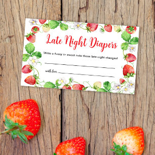 Tarjeta De Recepción Boleto del Juego de Pañales Nocturnos de Fresa