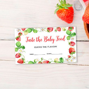Tarjeta De Recepción Boleto del Juego de Sabor de Comida para Bebés de 