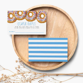 Tarjeta De Recepción Boleto moderno de Donut Baby Shower Sprinkle Raffl