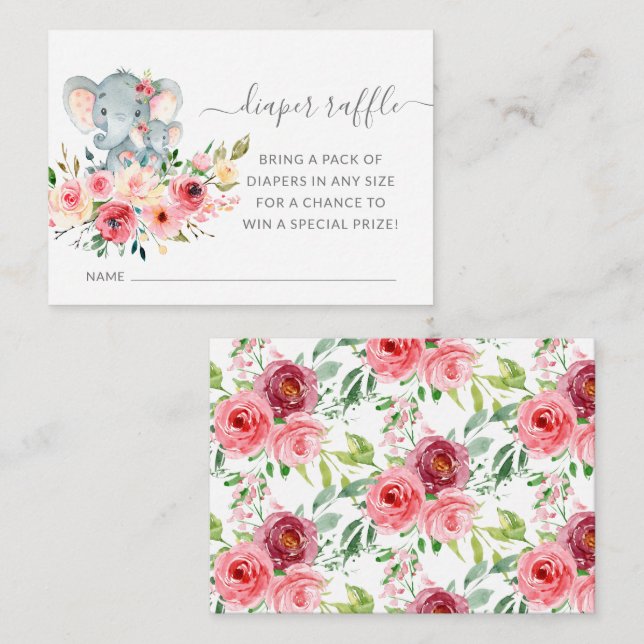 Tarjeta De Recepción Boleto para adultos y niños con ducha de leche (Anverso / Reverso)