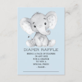 Tarjeta De Recepción Boleto para Elephant Baby Shower Diaper Raffle