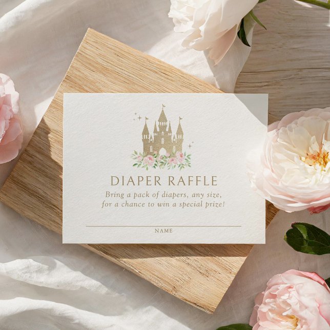 Tarjeta De Recepción Boleto para la princesa Baby Shower Diaper Raffle (Subido por el creador)