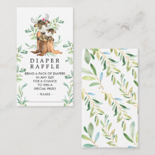 Tarjeta De Recepción Boleto para mamá y bebé Moose Baby Shower Diaper