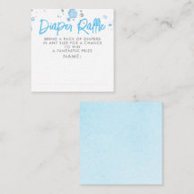 Boletos de Baby Shower con pañales azules y grises