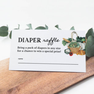Tarjeta De Recepción Boletos de Baby Shower Diaper Creados Localmente