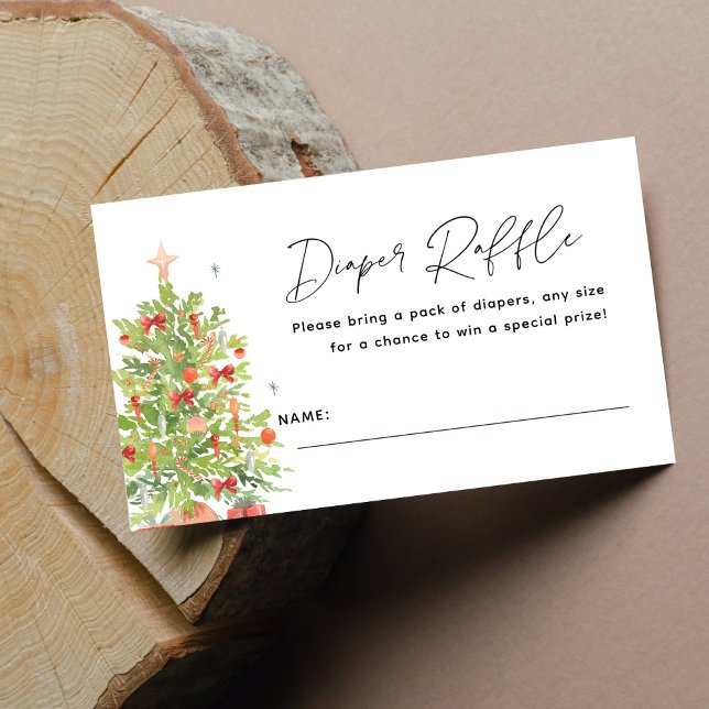 Tarjeta De Recepción Boletos de Baby Shower Diaper de Árbol de Navidad (Subido por el creador)