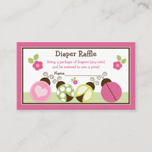 Tarjeta De Recepción Boletos de bonito para Raffles de pañales y flores