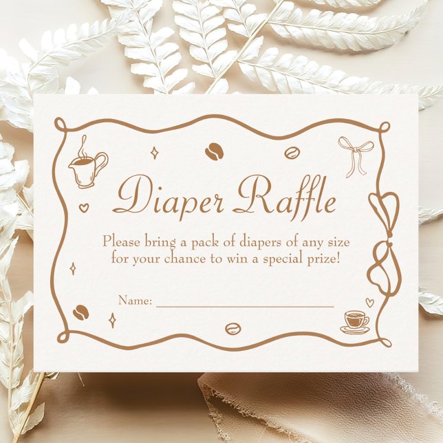 Tarjeta De Recepción Boletos de café Baby Shower Diaper Raffle (Subido por el creador)