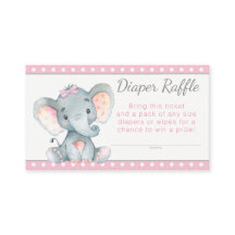 Boletos de chica Elephant Diaper Raffle