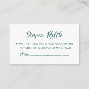 Tarjeta De Recepción Boletos de Diaper Raffle