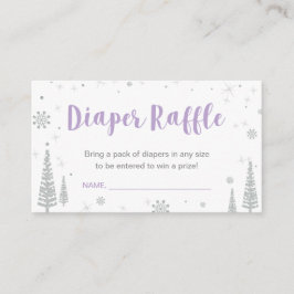 Tarjeta De Recepción Boletos de Diaper Raffle | Baby Shower invernal, m