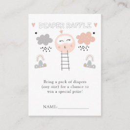 Tarjeta De Recepción Boletos de Diaper Raffle | Camino a la Luna