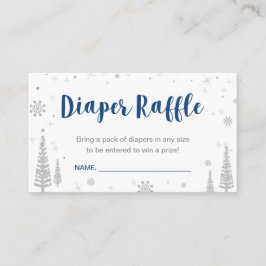 Tarjeta De Recepción Boletos de Diaper Raffle | Winter Baby Shower, Boy