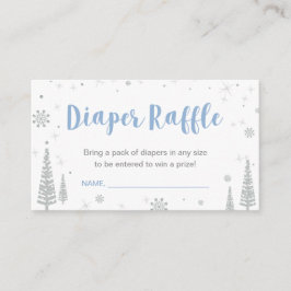 Tarjeta De Recepción Boletos de Diaper Raffle | Winter Baby Shower, Boy