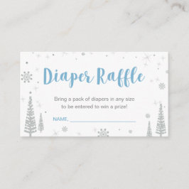 Tarjeta De Recepción Boletos de Diaper Raffle | Winter Baby Shower, Boy