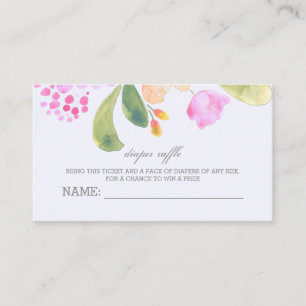 Tarjeta De Recepción Boletos de la rifa del pañal