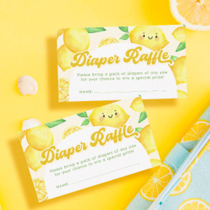 Tarjeta De Recepción Boletos de limón Baby Shower Diaper Raffle