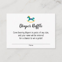 Boletos de Raffle de Baby Shower con caballo rocos