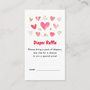 Tarjeta De Recepción Boletos de Raffle de Baby Shower del Día de San Va