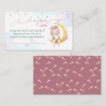 Boletos de Raffle de Bunny Chica Baby Shower Diape