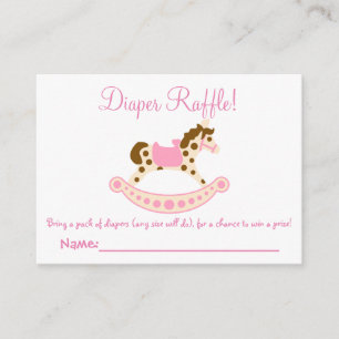 Tarjeta De Recepción Boletos de Raffle de Diaper Baby Shower para Cabal