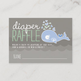 Tarjeta De Recepción Boletos de Raffle de la mami embarazada azul