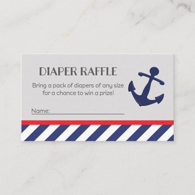 Tarjeta De Recepción Boletos de Raffle para pañales de Baby Shower Naut (Anverso)