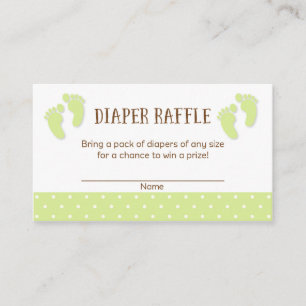 Tarjeta De Recepción Boletos de Raffle para pañales para bebés y Baby S
