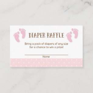 Tarjeta De Recepción Boletos de Raffle para pañales para bebés y Baby S