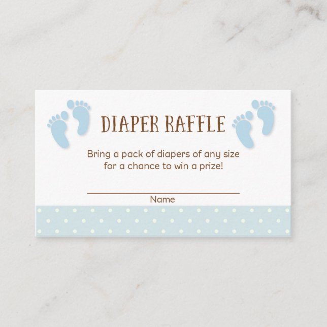 Tarjeta De Recepción Boletos de Raffle para pañales para bebés y Baby S (Anverso)
