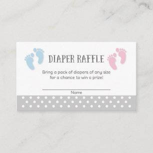 Tarjeta De Recepción Boletos de Raffle para pañales para bebés y Baby S