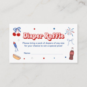 Tarjeta De Recepción Boletos de rifa de pañales para Baby Shower de Ame