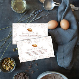 Tarjeta De Recepción Bolón De Pastelería De Panadería En El Baby Shower